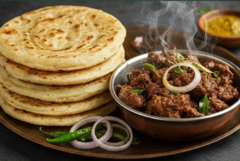 Porotta and beef combo - Gulf Hotel Palakkad